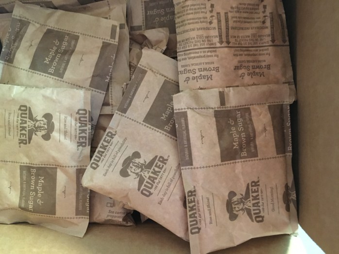 top of box (oatmeal)